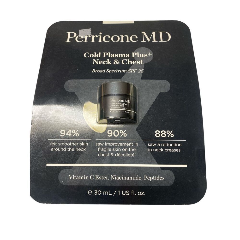 Perricone MD Cold Plasma Plus+ Neck & Chest Broad Spectrum SPF‎ 25 1oz New